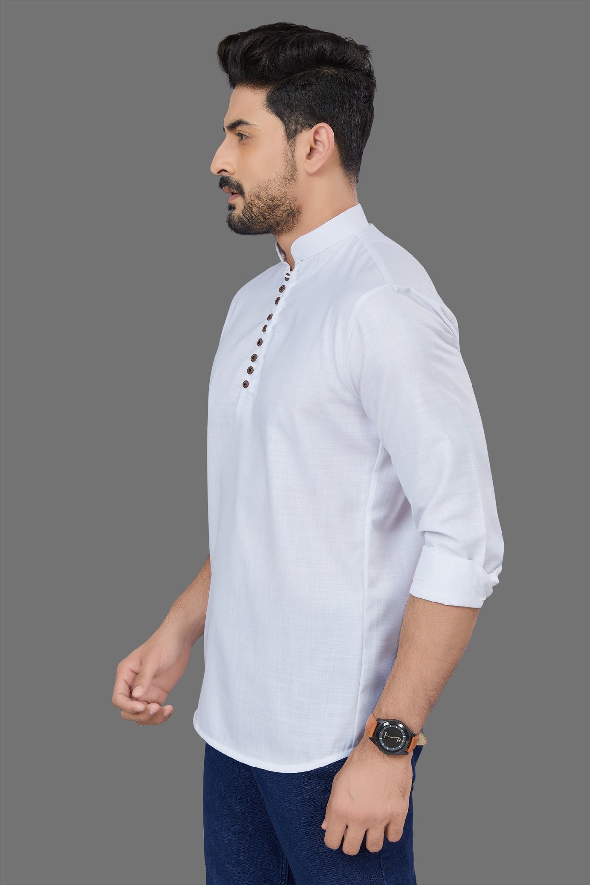 white mens short kurta - BUYZ.IN | Trendsetter Men's wear