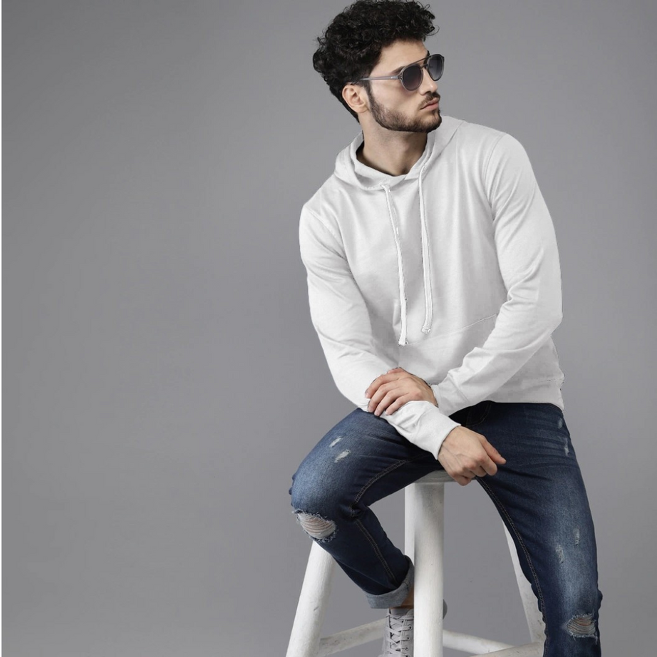 White Colour High Quality Premium Hoodie For Men - BUYZ.IN | Trendsetter Men's wear