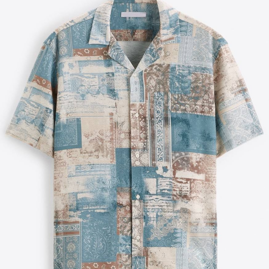 Patch Work Printed Casual Shirt For Men - BUYZ.IN | Trendsetter Men's wear