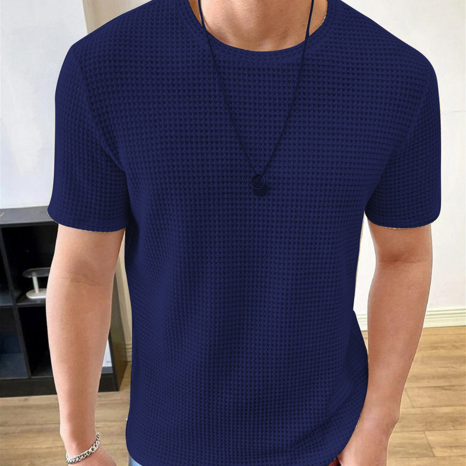 Blue Manfinity Hypemode Men Solid T-shirt - BUYZ.IN | Trendsetter Men's wear