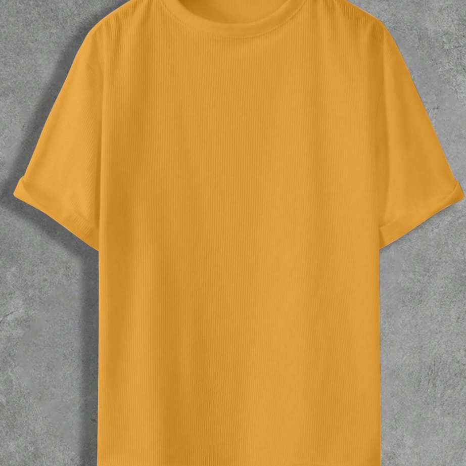 Mustard Over Sized Fit T-shirt plain T-Shirt - BUYZ.IN | Trendsetter Men's wear