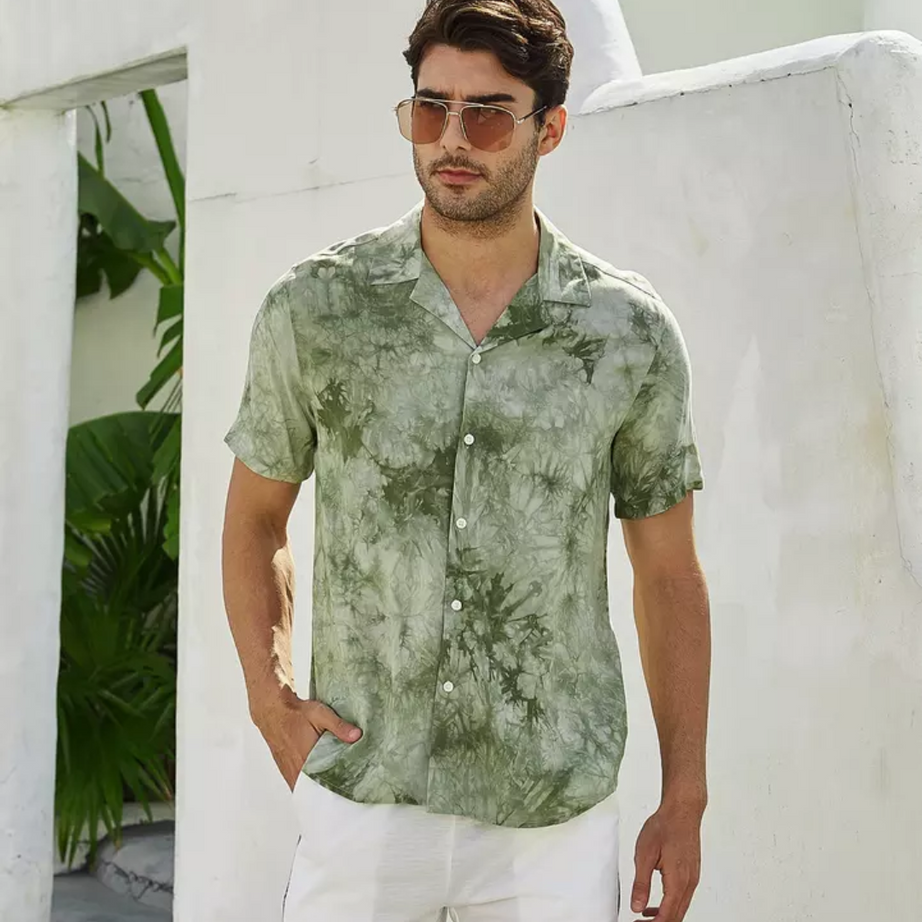 Green Printed Dye Casual Wear Shirt For Men - BUYZ.IN | Trendsetter Men's wear