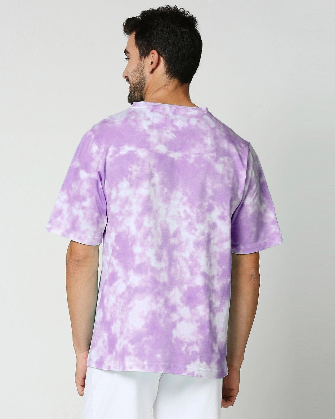 Purple And White Tie And Die Oversize T-shirt For Men - BUYZ.IN | Trendsetter Men's wear