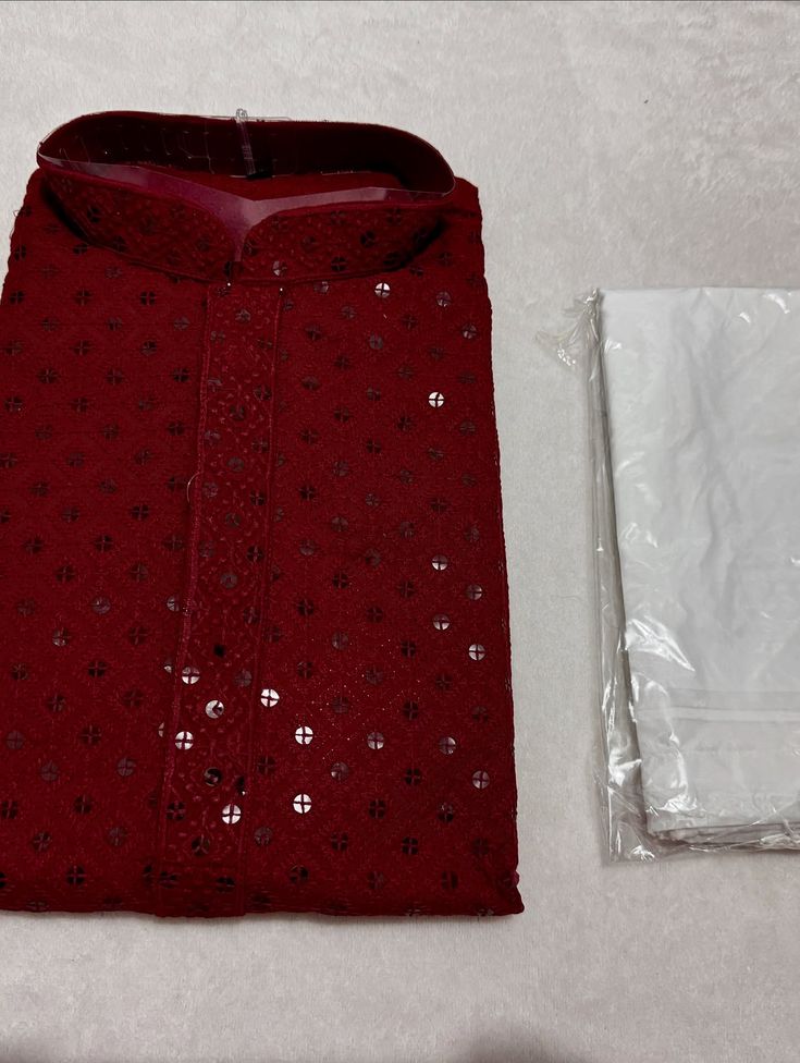 Diwali Special Men chikankari Long Kurta & Straight Pajama Set angle 3